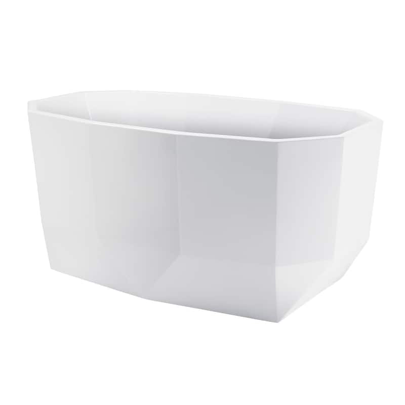 Kingston Brass VTSQ513024 Aqua Eden 51" Free Standing Acrylic Soaking