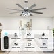 preview thumbnail 13 of 34, Bella Depot 72" Gold Large Ceiling Fan with Light and Remote 6-Speed Gold Modern Fandelier DC Motor