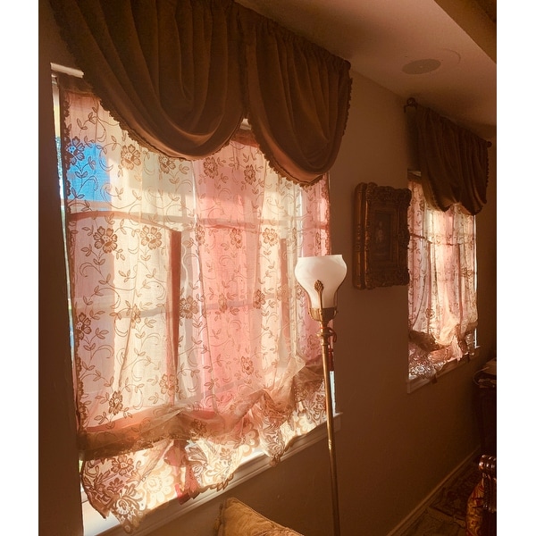 Ombre Window Curtain Tie Up Shade 50x63-Blush Achim Importing Co Ombre Window Curtain Tie Up Shade 50x63-Blush Achim Importing Co