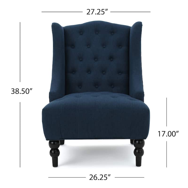 Christopher Knight Home Toddman Tufted High-Back Club Chair - 27.25" L x 33.75" W x 38.50" H