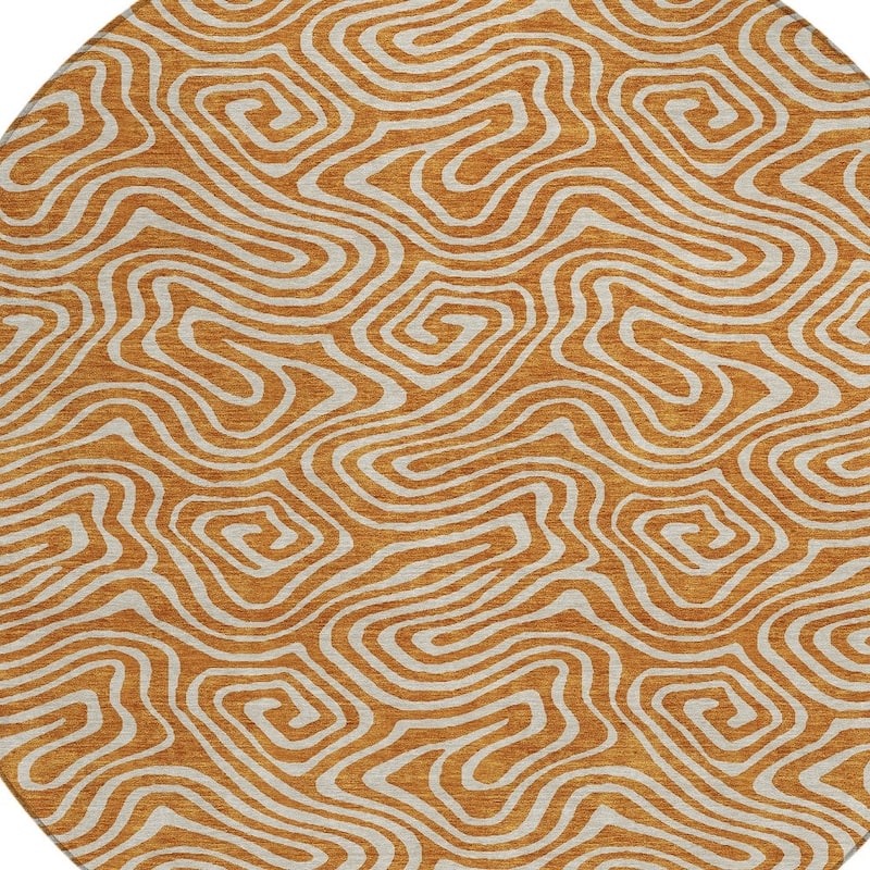 HomeRoots Abstract Transitional Rectangle Outdoor Rug
