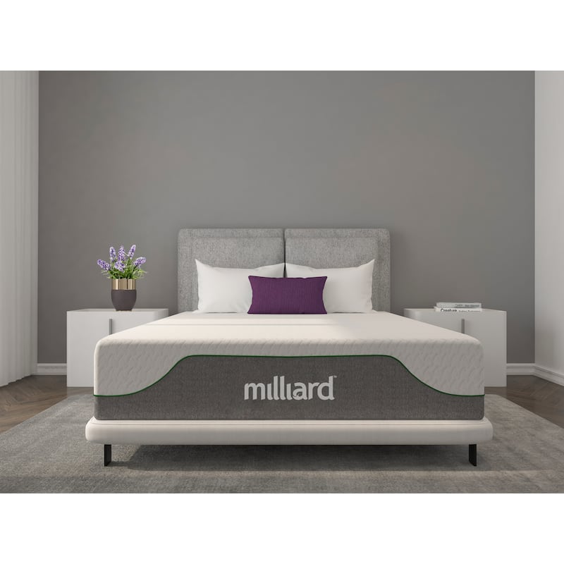 Milliard Memory Foam Mattress 10 inch Firm, Bed-in-a-Box/Pressure Relieving, Classic