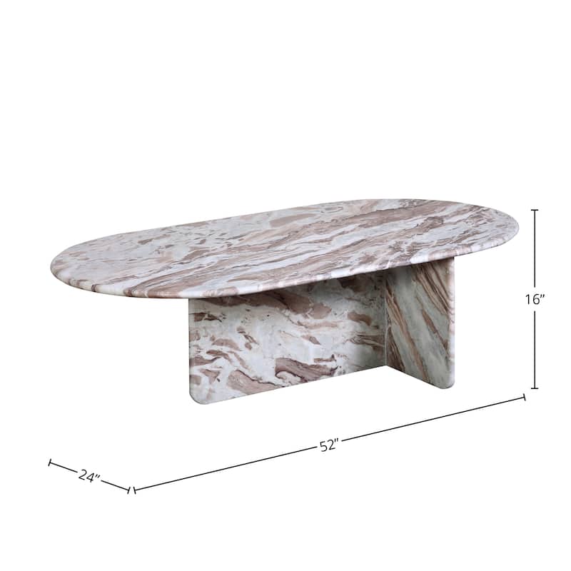 Chisel Coffee Table, Brown/ White