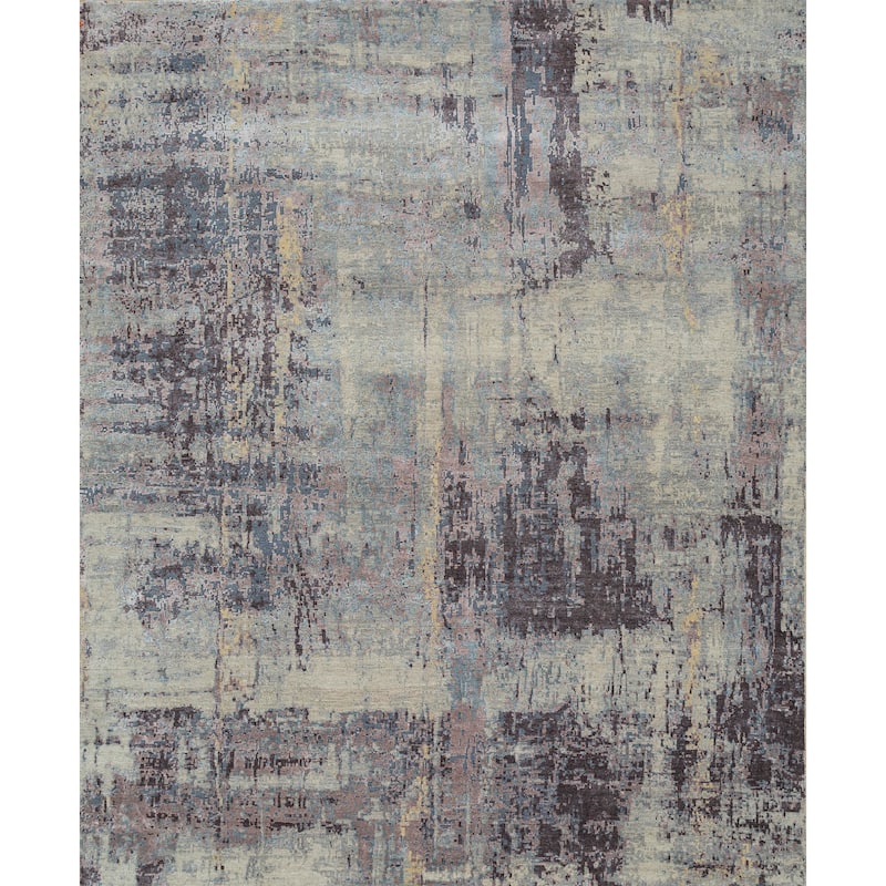 HomeRoots Abstract Contemporary Rectangle Area Rug - 120.00 in. x 96.00 in. x 0.25 in.