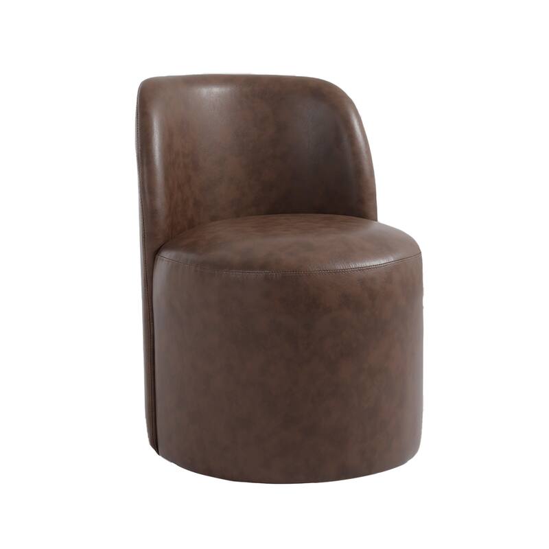 Modern Linen Upholstery Dining Chair Barrel Chair