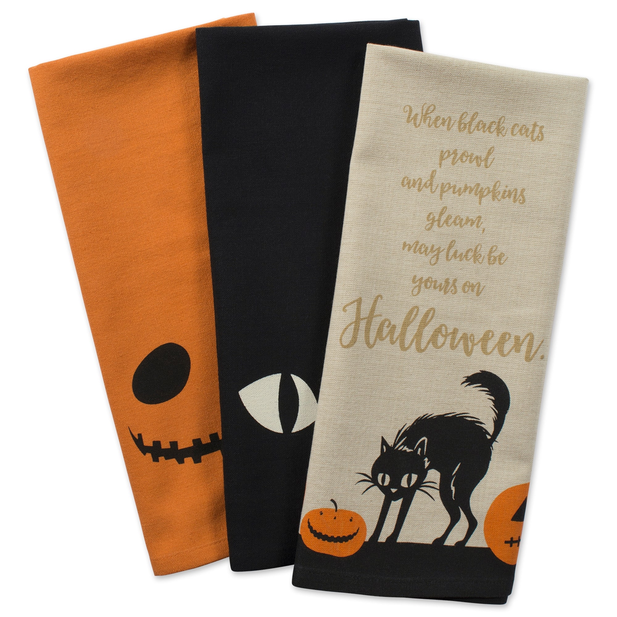 Halloween Black Cat Kitchen Towel Set