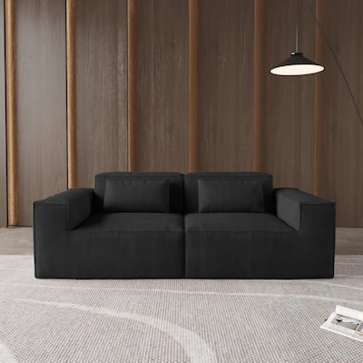 86.62" Modular Sectional Couch, Huge Plus Love Seat Sofa, Modern Comfy Corduroy Couches