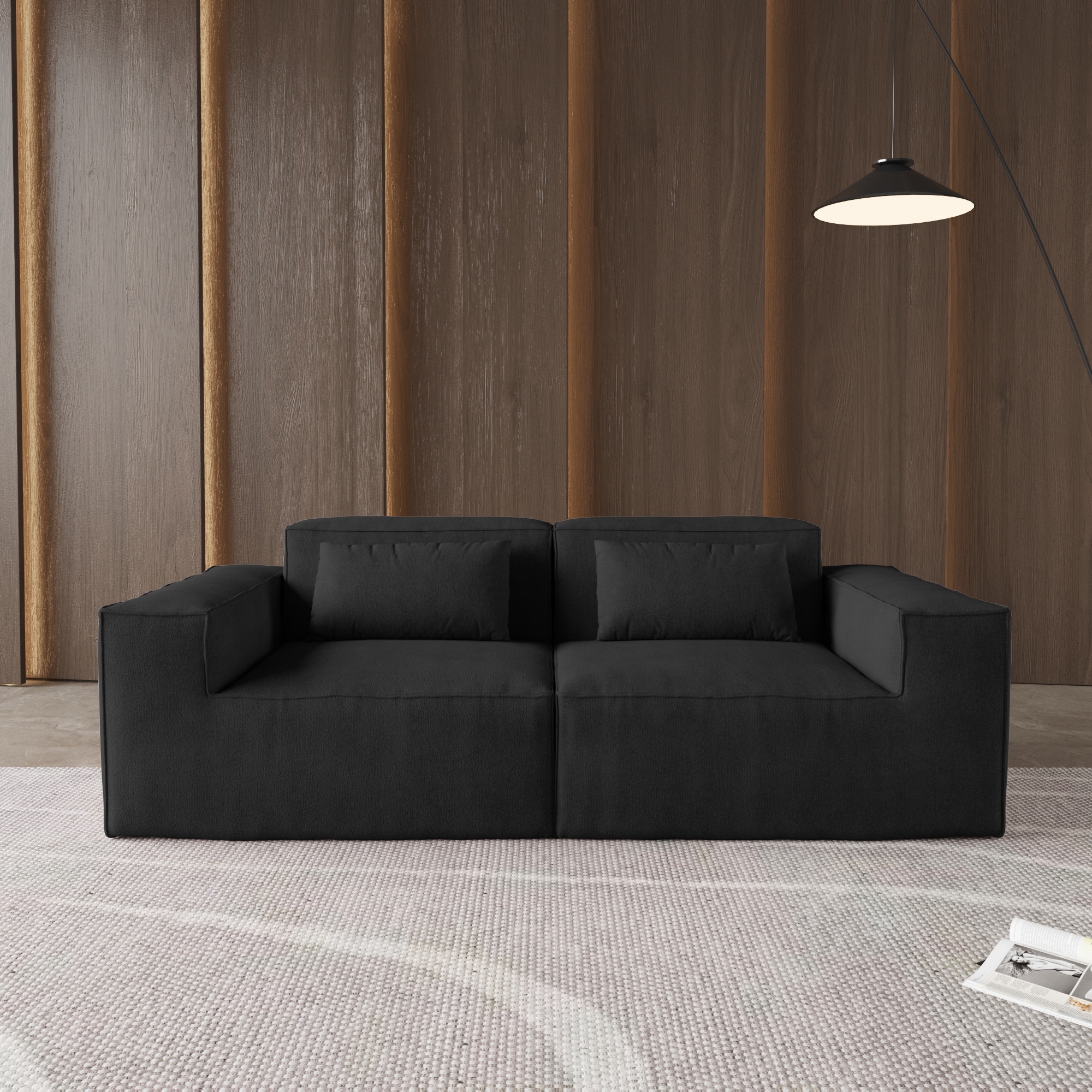 86.62" Modular Sectional Couch, Huge Plus Love Seat Sofa, Modern Comfy Corduroy Couches