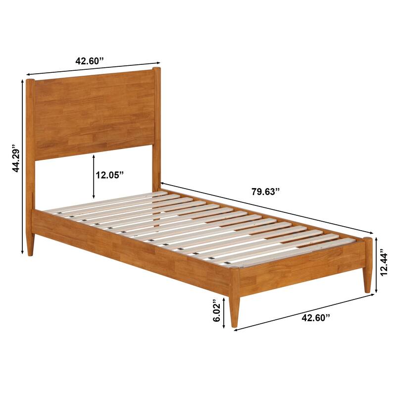 Pasadena Solid Wood Low Profile Platform Bed