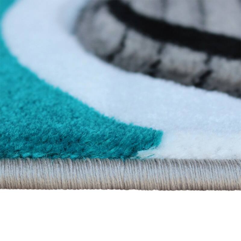 Modern High-Low Sculpted Swirl Design Abstract Area Rug