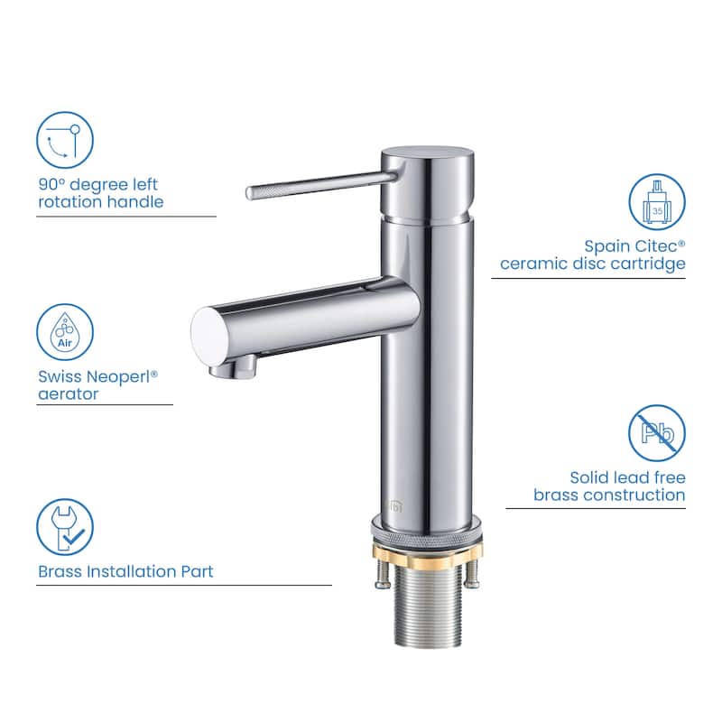 Luxury Single Hole Bathroom Faucet