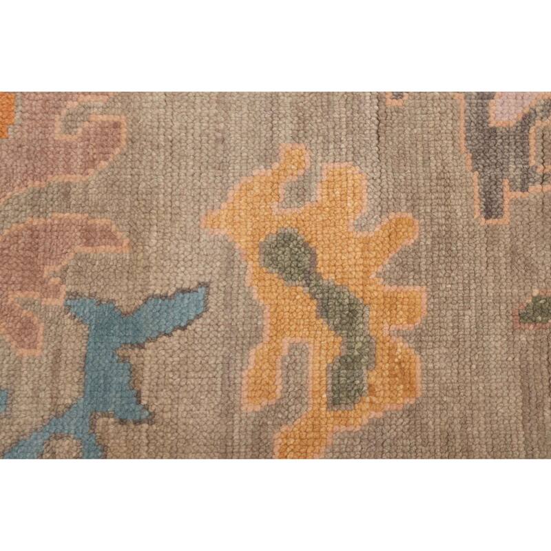 ECARPETGALLERY Hand-knotted Modern Oushak Taupe Wool Rug - 10'0 x 14'0