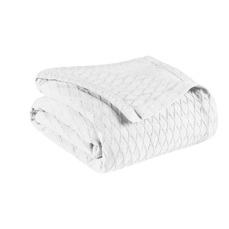 Superior Diamond Weave All-Season Bedding Cotton Blanket