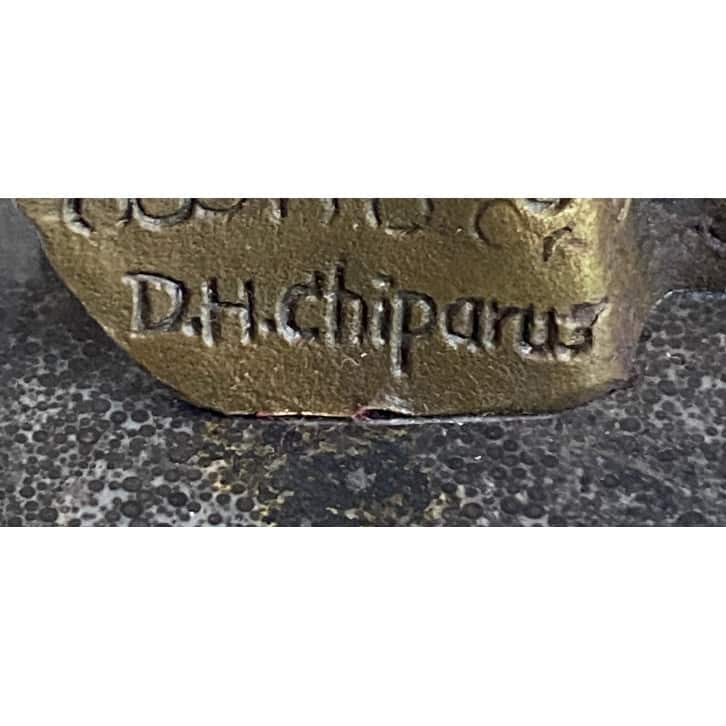 Chiparus Arabesque Dancer Bronze Sculpture Statue Figure On Marble Base Art Deco Decor