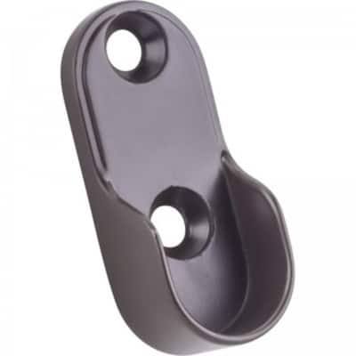 Hardware Resources Open Top Screw In Closet Rod Mounting Bracket for