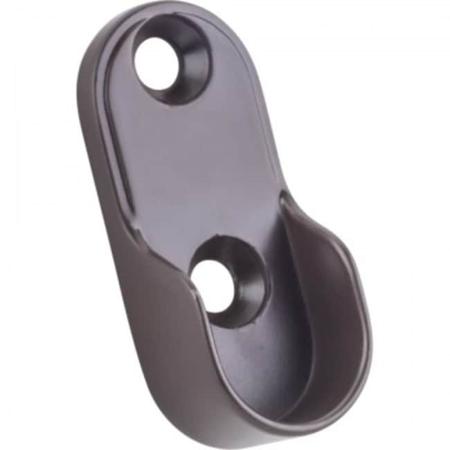 Hardware Resources Open Top Screw In Closet Rod Mounting Bracket for