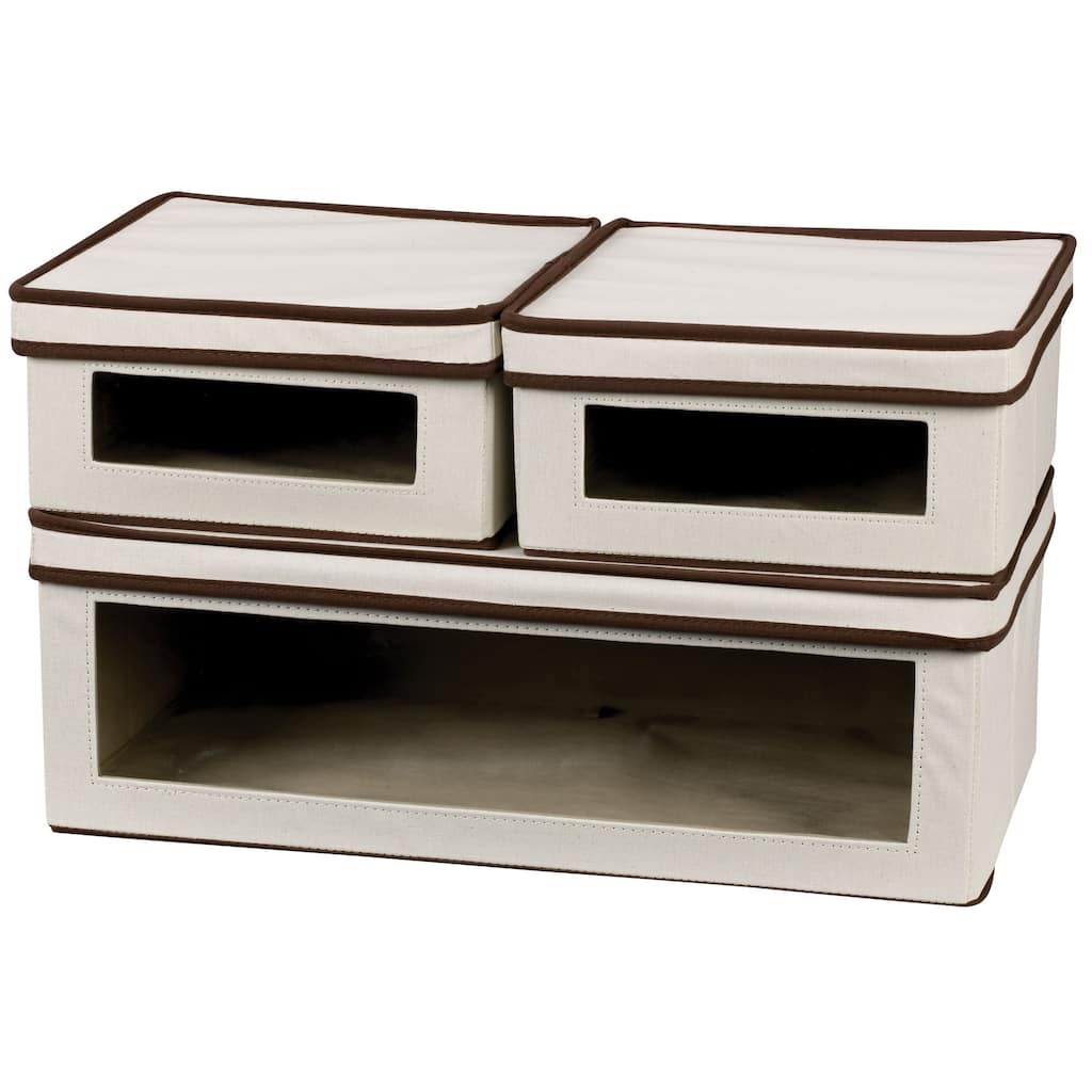 Household Essentials Vision Storage Boxes with Lids, 3 Piece Set - Not Applicable