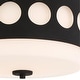 preview thumbnail 3 of 4, Kirby 2 Light Black Forged Ceiling Mount - 13.37'' W x 6.87'' H