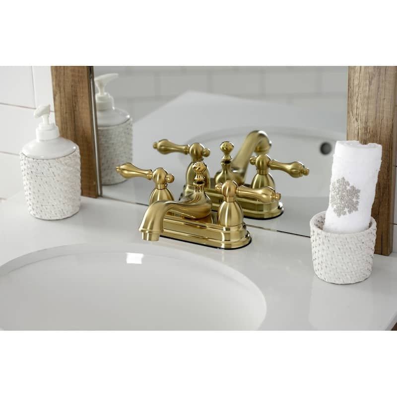 Restoration Two-Handle 3-Hole Deck Mount 4 in. Centerset Bathroom Faucet