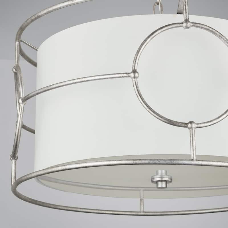 Oran 3-light Antique Silver Hanging Pendant