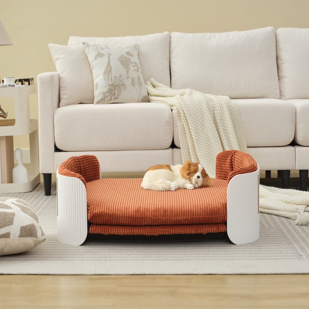 Dog Couch Bed Puppy Sofa Bed with Removable Mattress Cover - 31" W