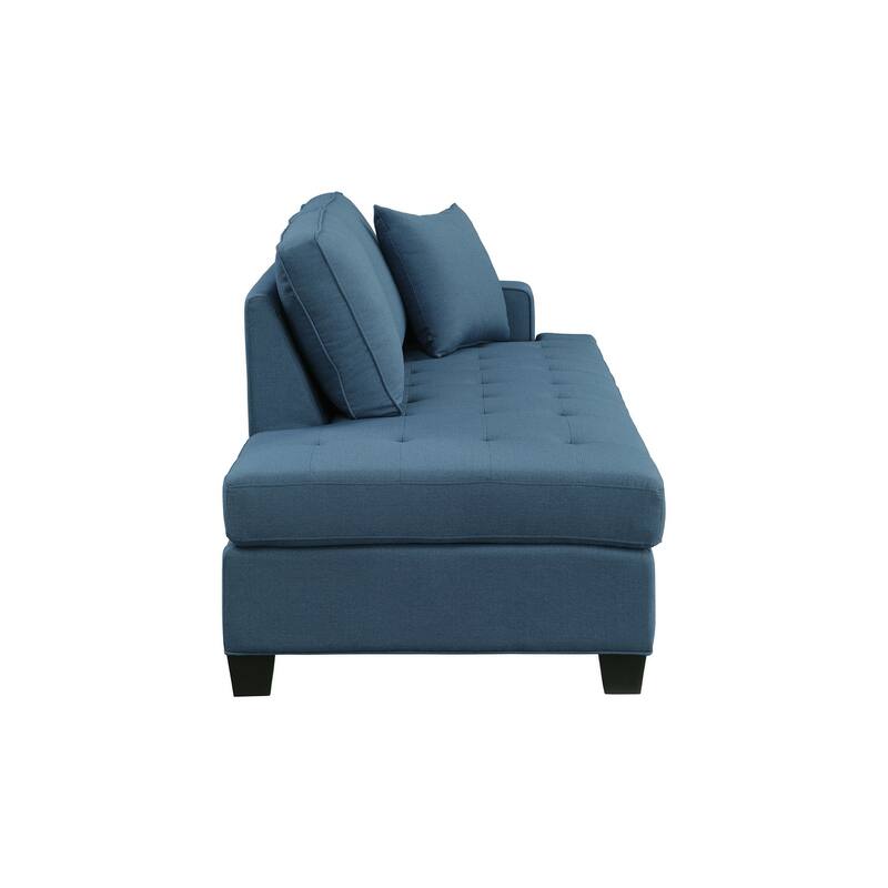 Jobyna Blue Textured Fabric Living Room Set