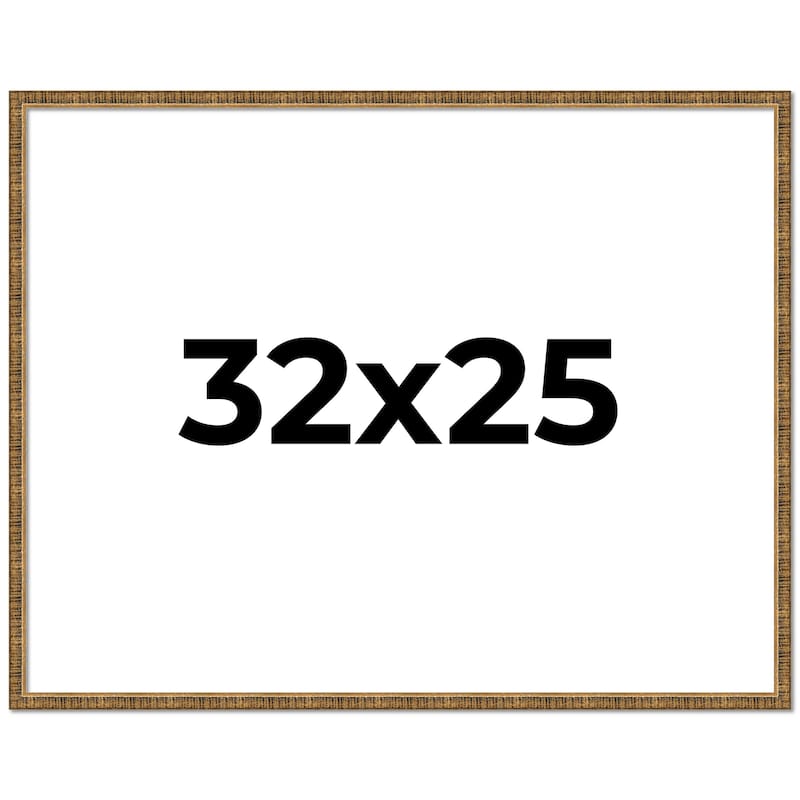 32x25 Frame Gold Solid Wood Picture Frame - Complete Modern Photo