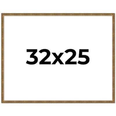 32x25 Frame Gold Solid Wood Picture Frame - Complete Modern Photo