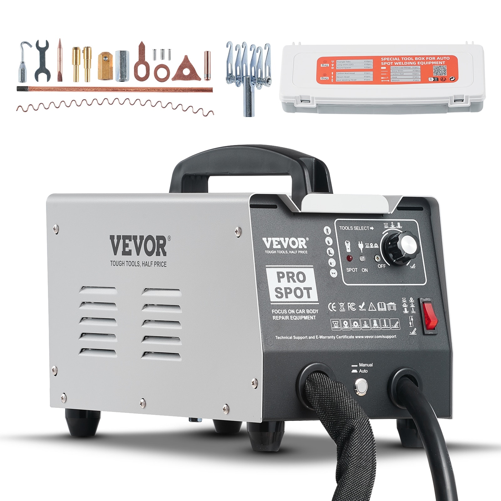Stud Welder Dent Repair Kit, 1.8KW Spot Welder Dent Puller with Auto/Manual Welding & 7 Versatile Modes, 110V