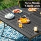 preview thumbnail 6 of 54, MAISON ARTS 9-Piece Patio Dining Set, 60 Inch Square Metal Table and 8 Metal Dining Chairs