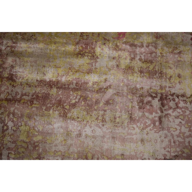 Colorful Abstract Modern Area Rug Handmade Wool Carpet - 5'2"x 7'7"