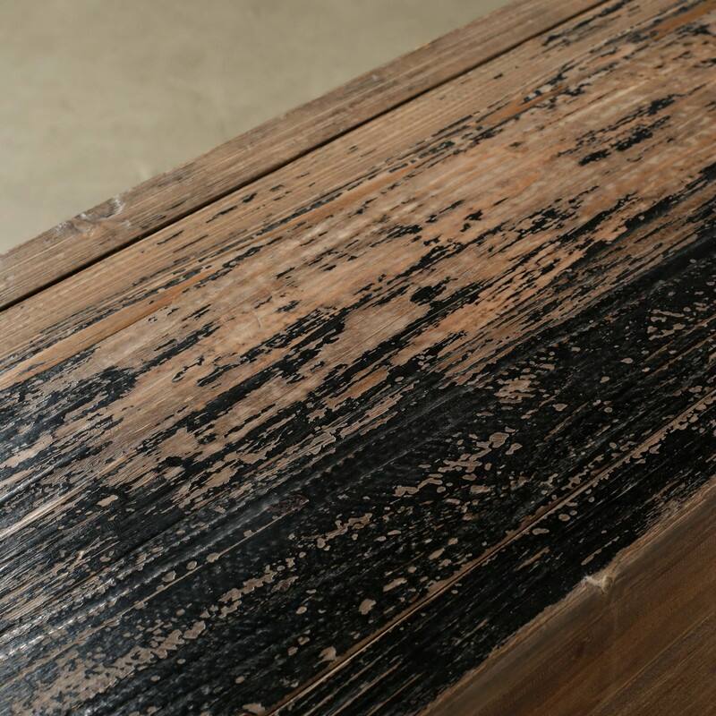 Capri 7 Drawers Sideboard Distressed Black 60x17x35H