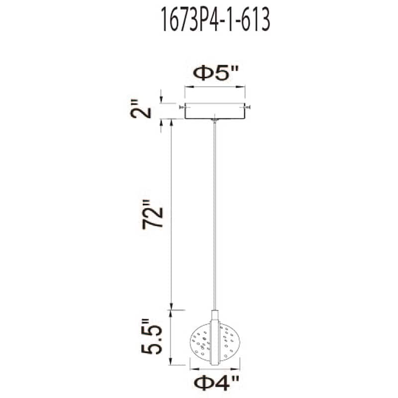 Salvador 4 in LED Integrated Polished Nickel Pendant - Polished Nickel