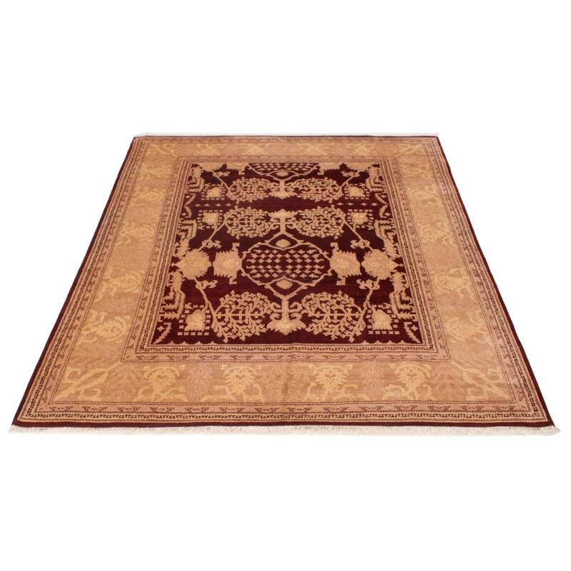 ECARPETGALLERY Hand-knotted Peshawar Oushak Red Wool Rug - 8'0 x 10'3