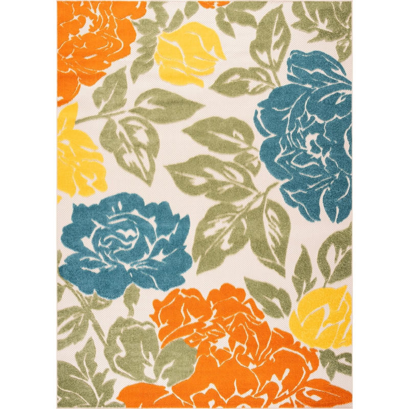Origin Coastal Floral Indoor/Outdoor Area Rug