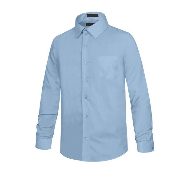 Shop Ne People Boys Junior Long Sleeve Solid Button Down Dress