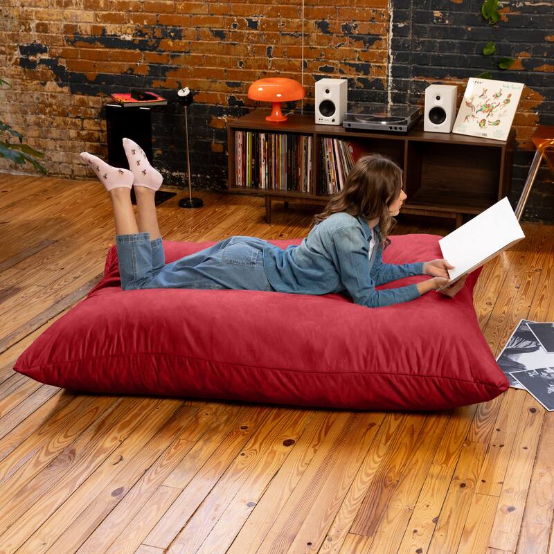 Jaxx 5.5' Huge Bean Bag Floor Pillow and Lounger for Adults - Microsuede