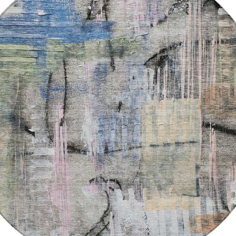 HomeRoots Abstract Transitional Rectangle Outdoor Rug