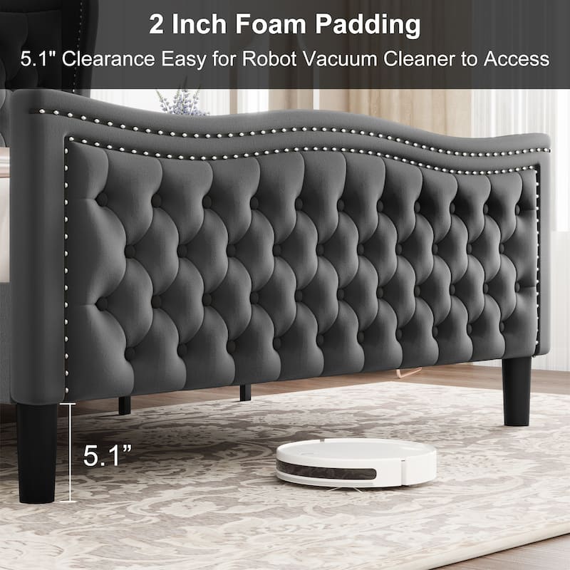 Modern Platform Bed,Full,Queen,King