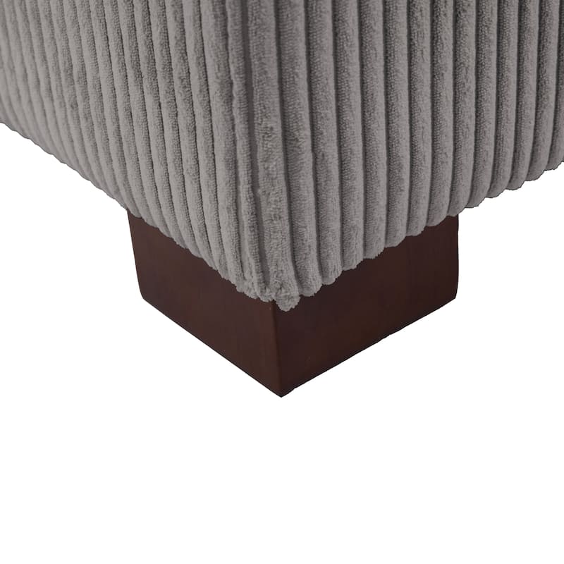 Modern Corduroy L-Shaped Sofa Chaise Lounge Couch