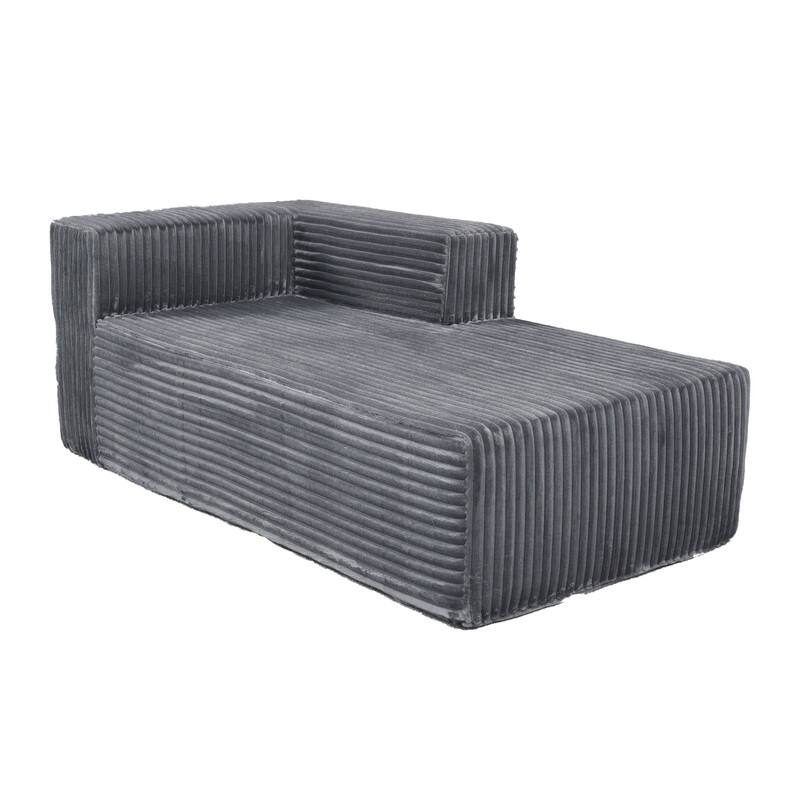 105-in L Casual Gray( Corduroy)-Left Chaise Sectional