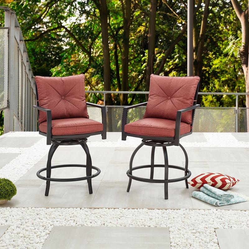 Patio Festival High Seating Swivel Chairs (Set of 2)