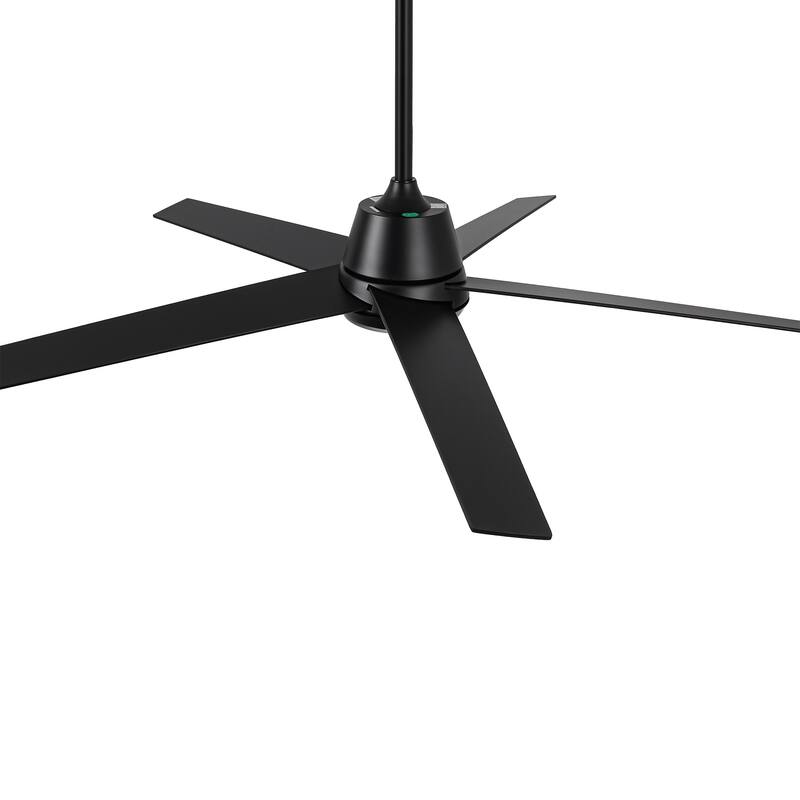 52-inch Modern Black Plywood Integrated LED Ceiling Fan with Light and Remote