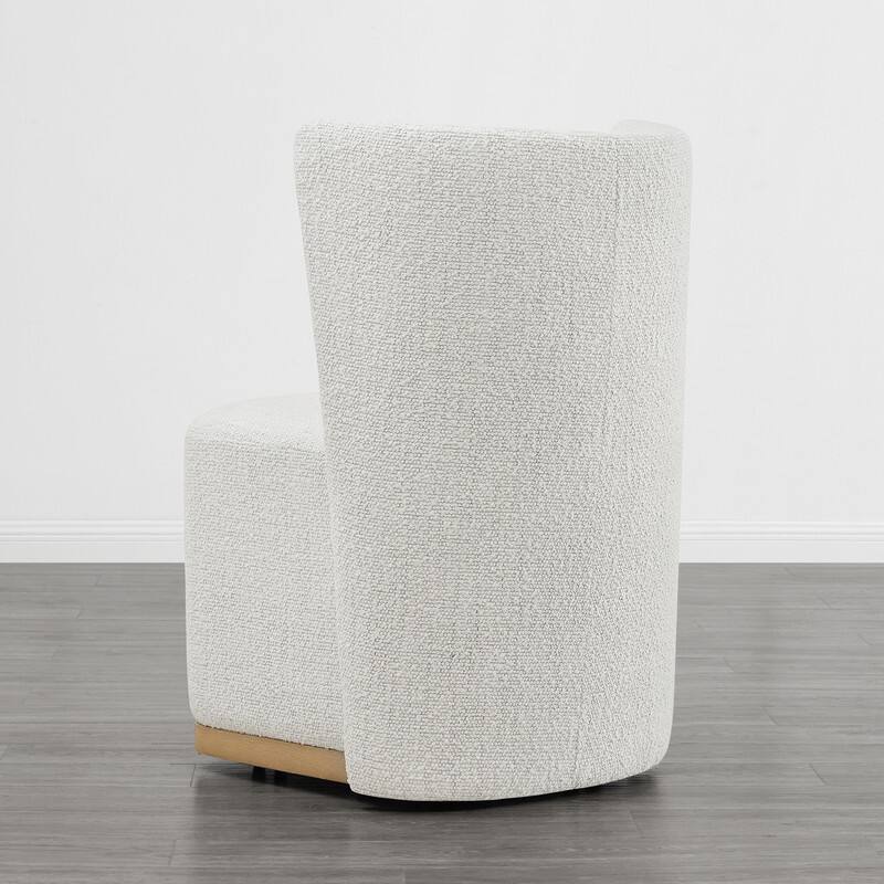 Brian Modern Dining Chairs with Casters&Wood Base Set of 2