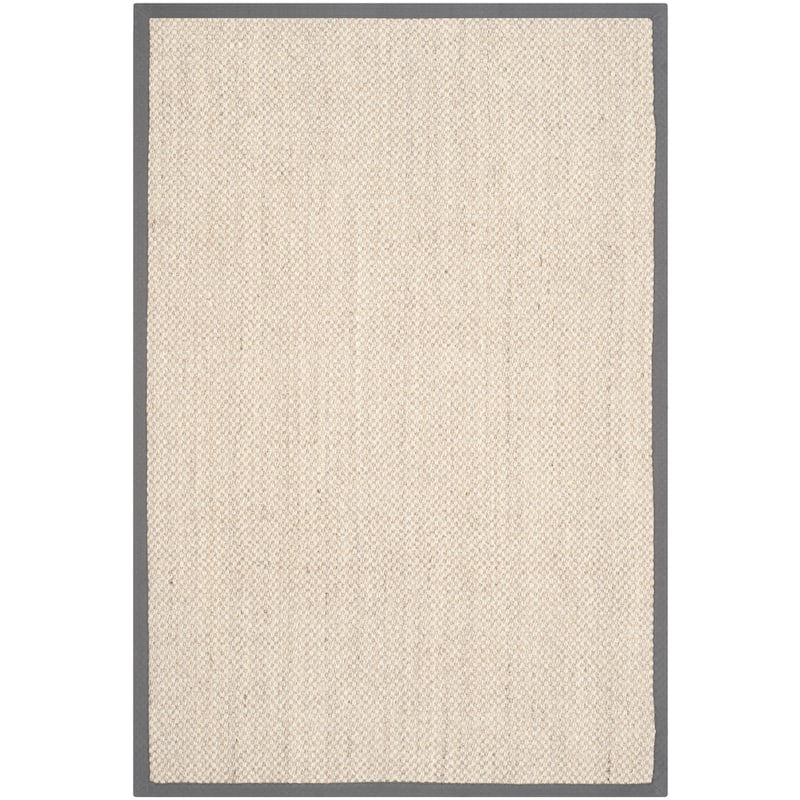 SAFAVIEH Natural Fiber Elmyra Sisal Border Rug - 3' x 5' - Marble/Grey