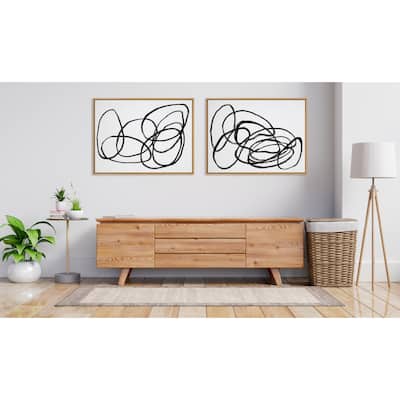 Kate and Laurel Sylvie Ring of Light Framed Canvas Art by Nikki Chu