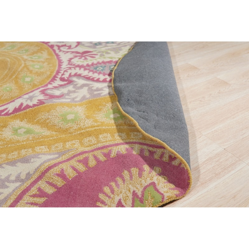 Orange Contemporary Abstract Paisley Area Rug - Elegant and Timeless Design