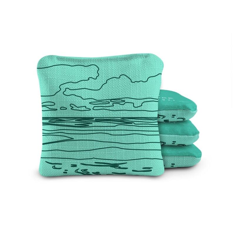 Gulf Islands Shore Dual Sided Pro Cornhole Bags (Set of 4)