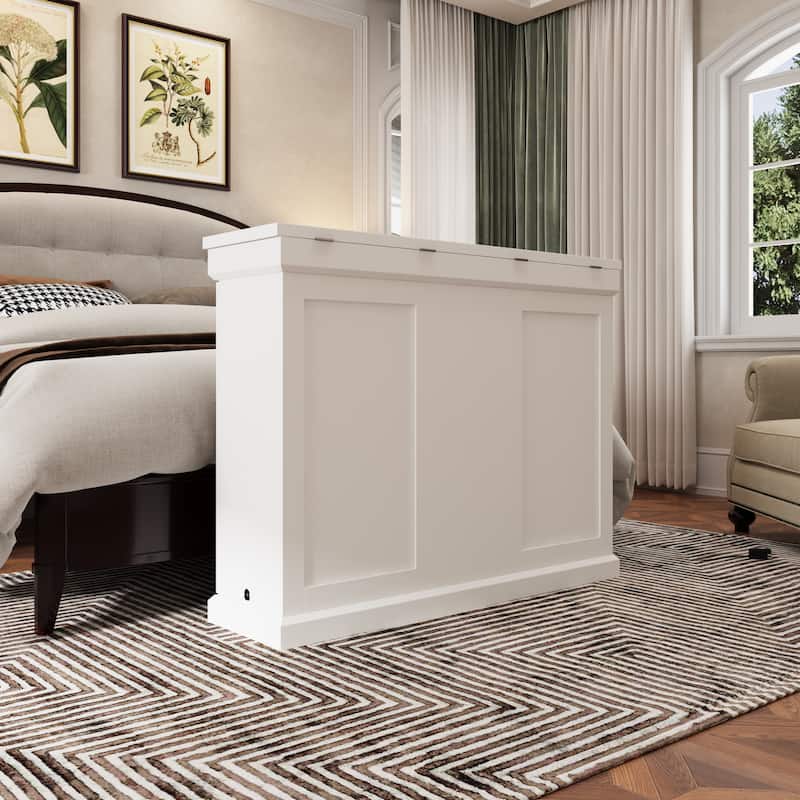 Motorized TV Lift Cabinet for TVs up to 50 Inch, Pop Up TV Lift Console with Remote Control, Hidden TV Cabinet Stand