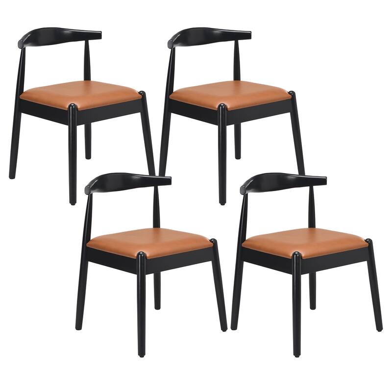 Weave Dining Chairs Set of 2, Mid-Century Modern Kitchen Chair with Solid Oak Frame & Handwoven Seat for Living Dining Room
